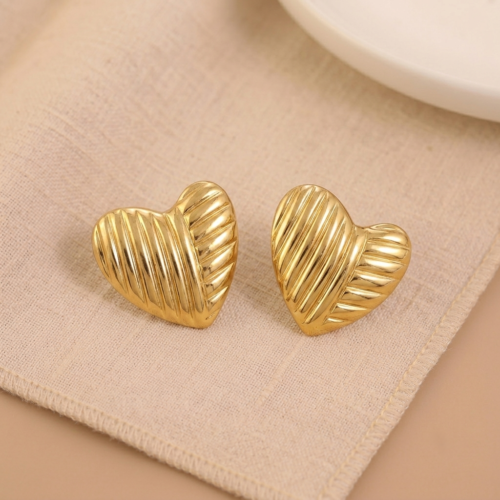 Boucles d’Oreilles Géométriques en Acier Inoxydable