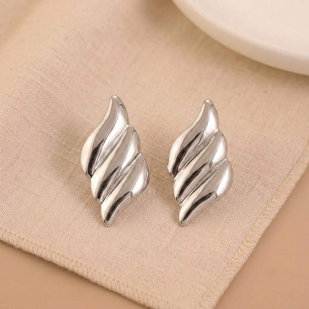 Boucles d’Oreilles Géométriques en Acier Inoxydable