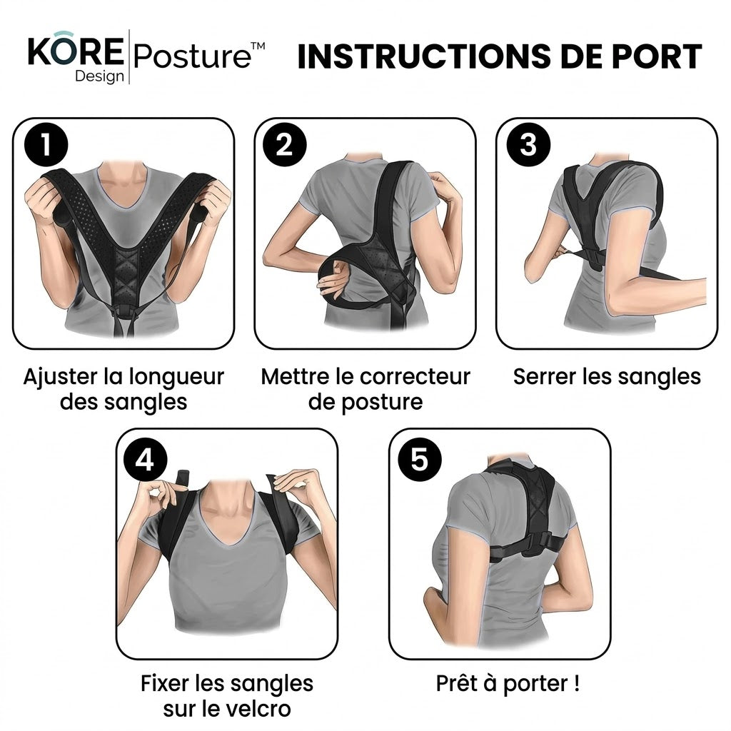 KORE Posture™ - Correcteur de Posture Ergonomique