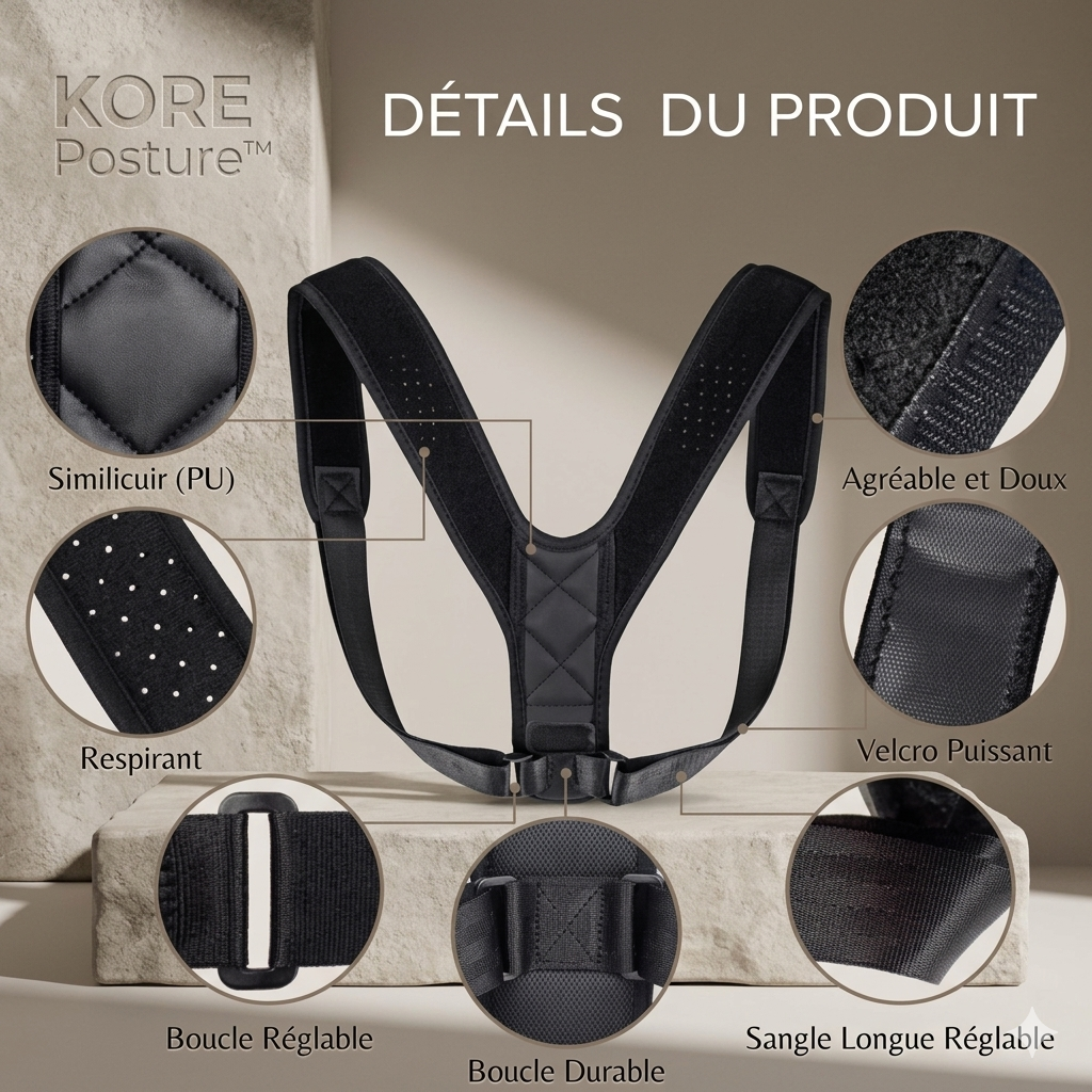KORE Posture™ - Correcteur de Posture Ergonomique